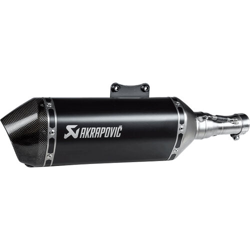 Motorrad Auspuffanlagen & Endschalldämpfer Akrapovic Auspuff Slip-On Edelstahl schwarz für Vespa Primavera/Sprint