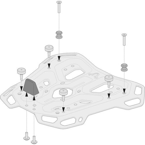 Luggage Racks & Topcase Carriers SW-MOTECH QUICK-LOCK Adventure-Rack adapter for Givi Monokey