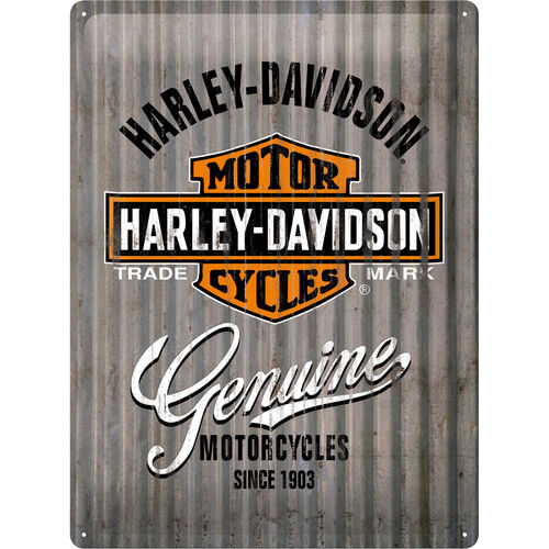 Motorrad Blechschilder & Retro Nostalgic-Art Blechschild 30 x 40 Harley-Davidson "Metal Wall" Neutral