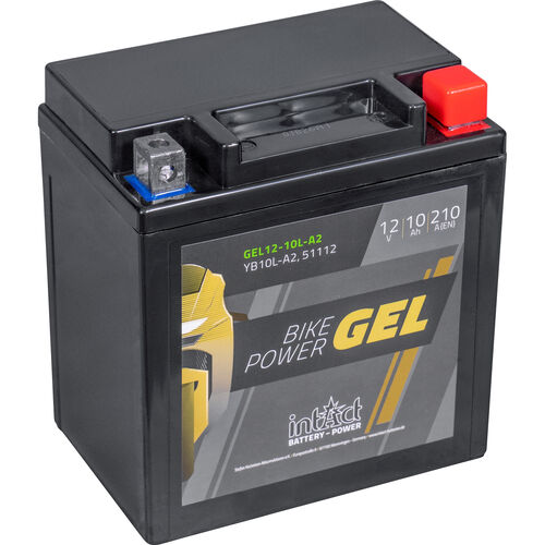 Batteries de moto intAct batterie Bike Power gel fermé B10L-A2  12 Volt, 10Ah (CB10L- Neutre