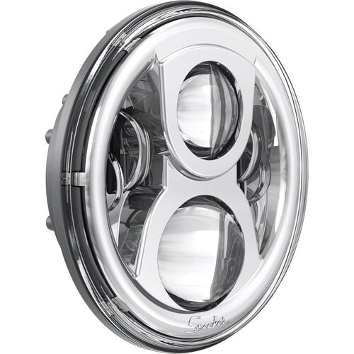 Phares & supports de phare de moto J.W.Speaker LED Scheinwerfereinsatz 7" 8700Evo2 avec TFL chrome Neutre