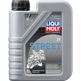 Huile 2-temps pour moto Liqui Moly Motorbike 2T Street Teilsynth. 1 litre Neutre