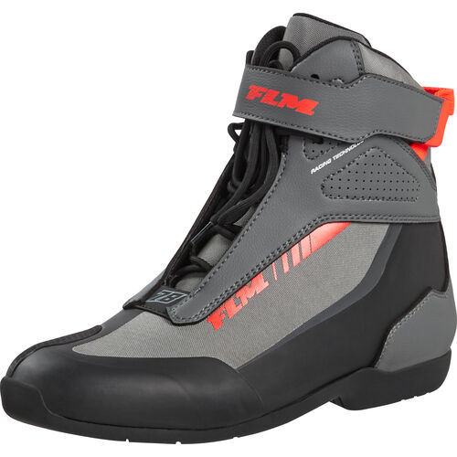 Motorradstiefel & -schuhe FLM Traction Motorradschnürstiefel kurz Schwarz