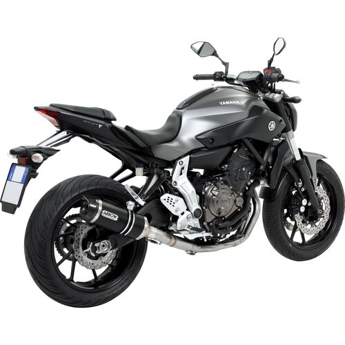 Motorrad Auspuffanlagen & Endschalldämpfer Arrow Exhaust Thunder Auspuff 2in1 für Yamaha MT-07 Alu schwarz/Carbon