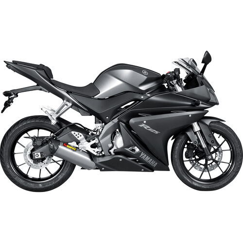 Motorrad Auspuffanlagen & Endschalldämpfer Akrapovic Auspuff Komplettanlage 1-1 oK Titan für MT-125/YZF R125 RE11 Blau