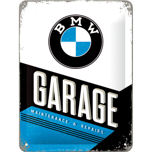 Gift Ideas Nostalgic-Art Metal Postcard 15 x 20 "BMW - Garage" Neutral