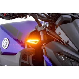 Motorrad LED Blinker Chaft LED Blinkerpaar M8 Shelter schwarz/klares Glas Neutral