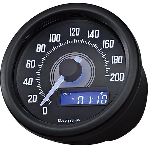 Instruments & montres Daytona compteur de vitesse Velona Ø60mm blanc -200 Km/h noir