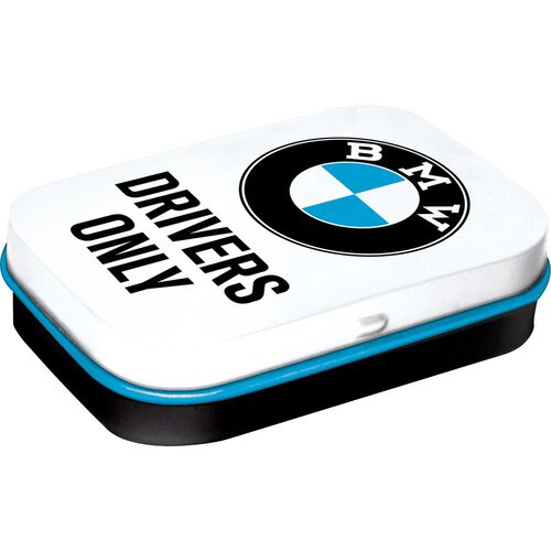 Geschenkideen Nostalgic-Art Pillendose BMW - Drivers Only Grau