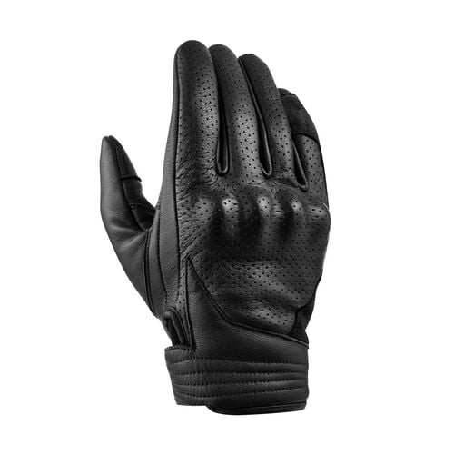 Men Motorcycle Gloves Chopper & Cruiser Spirit Motors Mad Jagger Leather Glove Black