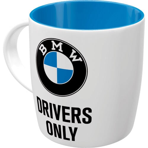 Motorrad Tassen Nostalgic-Art Tasse "BMW - Drivers Only" Blau