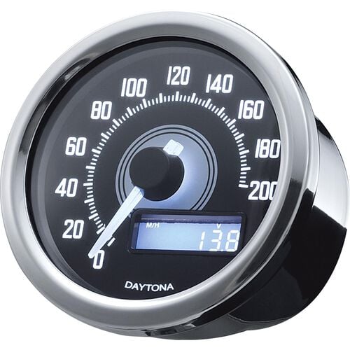 Daytona compteur de vitesse Velona Ø60mm blanc -200 Km/h