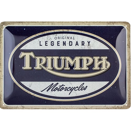 Plaques en tôle & rétro pour moto Nostalgic-Art Signe d'étai 20 x 30 cm Triumph - Legendary Motorcycles Neutre