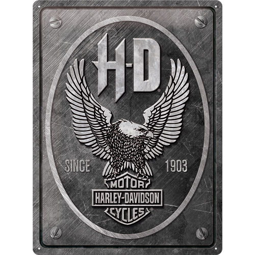 Idées cadeaux Nostalgic-Art Inscrivez Tin 30 x 40 "Harley-Davidson - Metal Eagle" Neutre