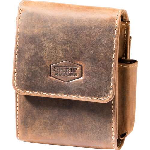 Leisure Bags Spirit Motors Vintage leather belt pouch for cigarette pack