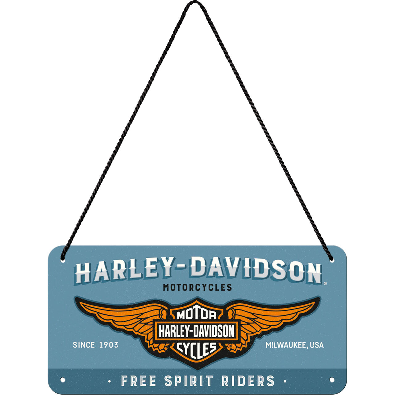 Nostalgic-Art Hängeschild 10 x 20 Harley-Davidson Logo Blue Grau kaufen -  POLO Motorrad