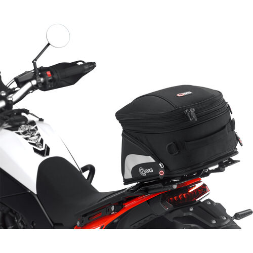 Motorrad Hecktaschen & -rollen QBag Hecktasche ST07 abnehmbar 10-16 Liter Stauraum Schwarz