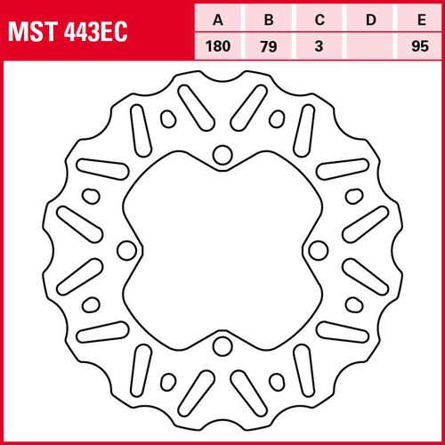 Motorcycle Brake Discs TRW Lucas brake disc EC MST443EC 180/79/95/3mm