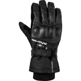 Femmes Gants de moto Pharao Edmon WP l'hiver Dames Gant cuir / textile longue Noir