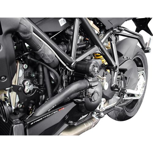 Motorcycle Crash Pads & Bars B&G crashpads Racing alu black for Ducati Streetfighter 848