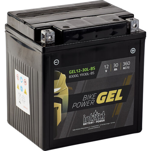 Motorradbatterien intAct Batterie Bike Power Gel geschlossen X30L-BS  12 Volt, 30Ah Neutral