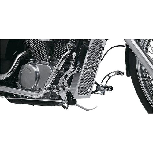 Motorrad Fußrasten & Fußhebel Falcon Round Style Fußrastenanlage +10cm für Honda VT 600 C Shadow Grau
