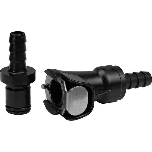 Motorrad Benzinfilter & -Schläuche POLO Schnellverschlusskupplung für Benzinschlauch 6 mm Schwarz