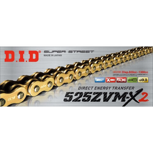 Motorcycle Chain Kits D.I.D. Supersprox chainkit Stealth 525ZVM-X2(G&G) Niet X gold for Ducati Stree Green