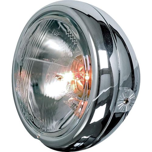 Motorcycle Headlights & Lamp Holders Shin Yo Bilux headlight Ø123mm (4 1/2") chrome laterally Blue