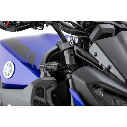 Motorrad LED Blinker Chaft LED Alu Blinkerpaar M8 Dragon schwarz/getönt Neutral
