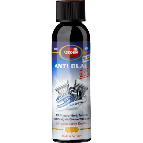 Nettoyant pour motos Autosol Nettoyant anti-Bleu Acier inoxydable 150 ml Noir