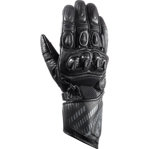 Gants de moto Sport FLM Traction Air gant de cuir longue Noir