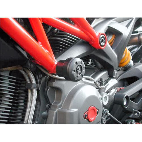 Motorcycle Crash Pads & Bars B&G crashpads Racing polyamid black for Ducati Monster 1100 White