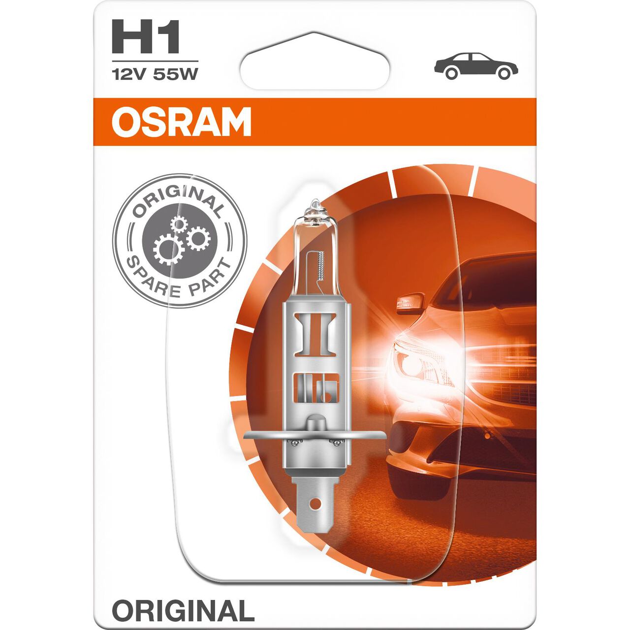 Osram H1 12 volt 55 watt P14.5s Night Breaker Car Headlamp Bulb