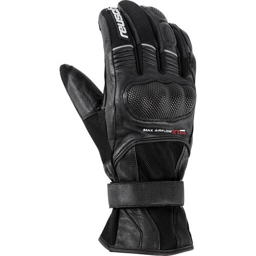 Gants de moto Tourer Reusch Airflow XT EVO gant de cuir et textile longue Noir