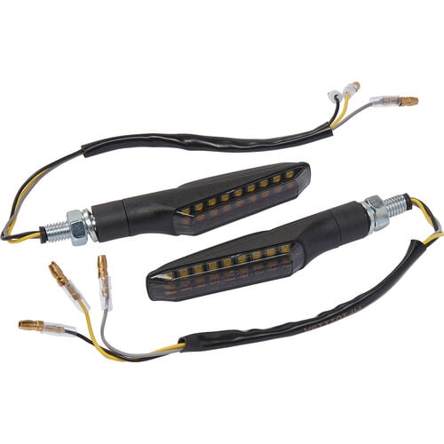 Clignotant à LED pour moto Hashiru LED paire de clignotants/feux position ST44 M8 12V noir Blanc