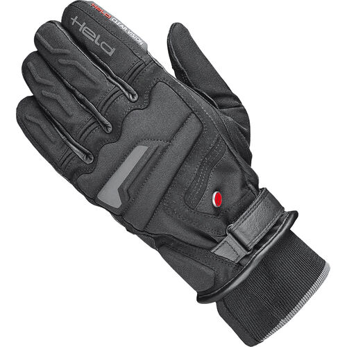 Gants de moto Tourer Held Satu KTC gant cuir/textile court Rouge