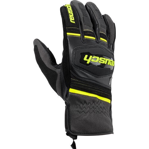 Men Motorcycle Gloves Tourer Reusch Upsprint leather-/textile glove short Yellow