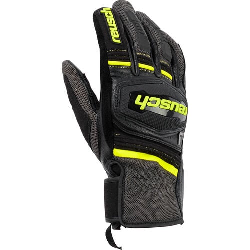 Femmes Gants de moto Tourer Reusch Outsprint Gants en cuir/textile courts femme Jaune