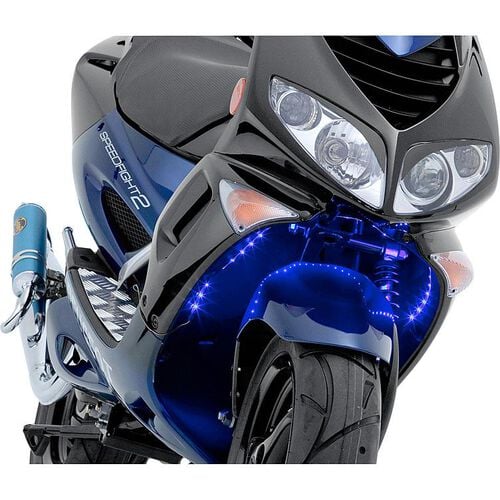 Eclairage de moto, autre POLO LED tape à coller bleu 60cm Noir
