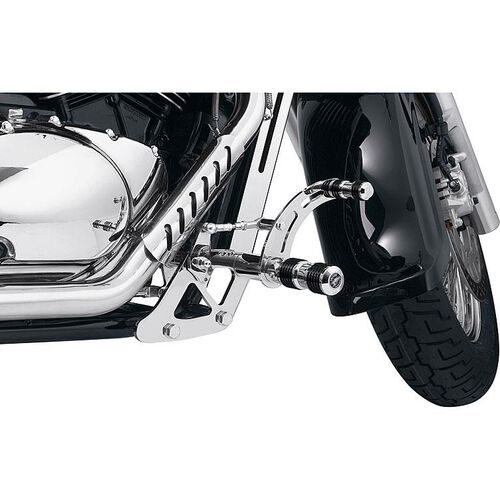 Cale-pieds & pédale de moto Falcon Repose-pieds de style ronde +12cm pour Suzuki VL 800 Intrude Gris
