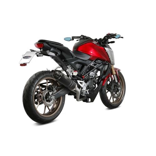 Motorrad Auspuffanlagen & Endschalldämpfer Hashiru Auspuff ST06 1in1 schwarz/carbon für Honda CB 125 R 2021- Neutral