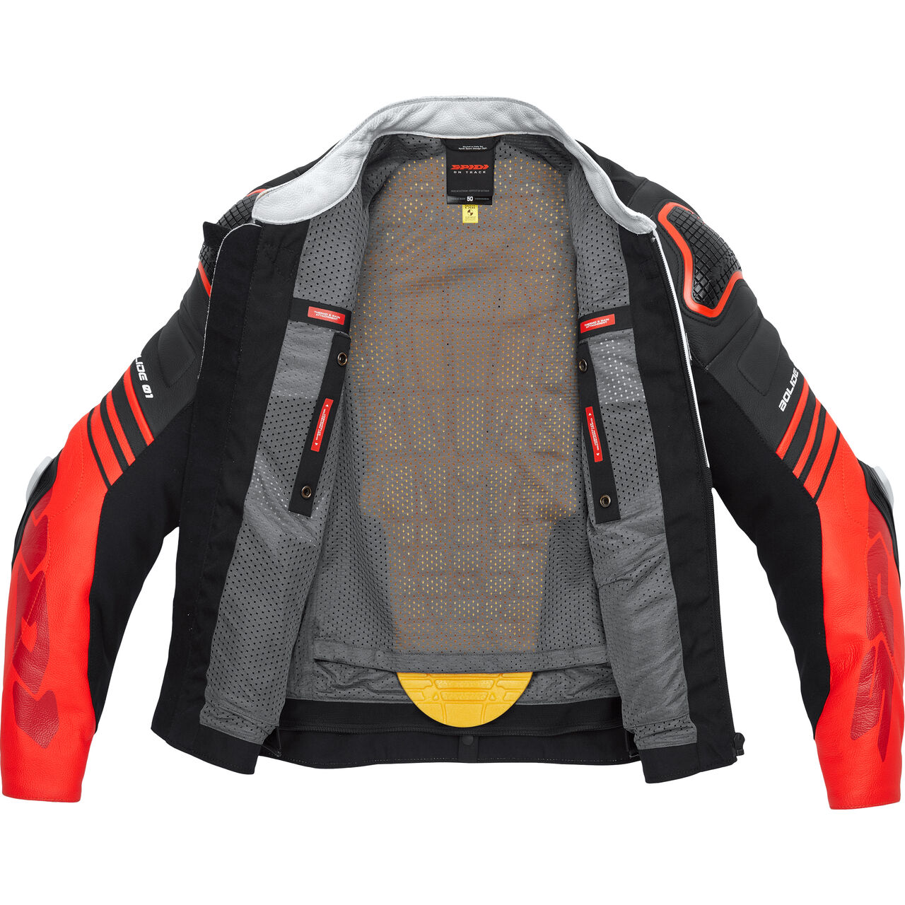 Spidi TRACK WARRIOR Motorcycle Leather Jacket - Red