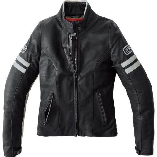 Motorcycle Leather Jackets SPIDI Vintage Lady Leather Jacket White