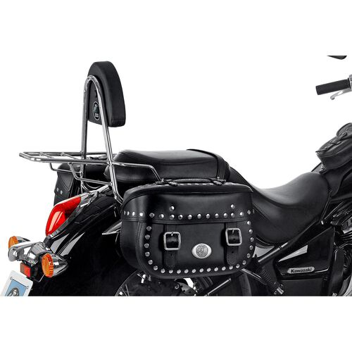 Luggage Racks & Topcase Carriers Hepco & Becker Sissy bar with luggage rack chrome for VN 900 Classic/Custom Neutral