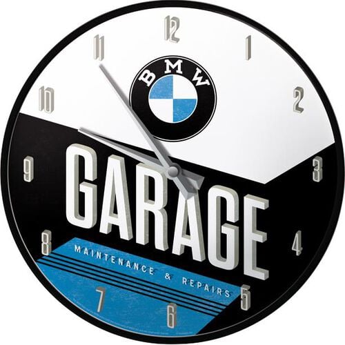 Idées cadeaux Nostalgic-Art Horloge murale BMW - Garage