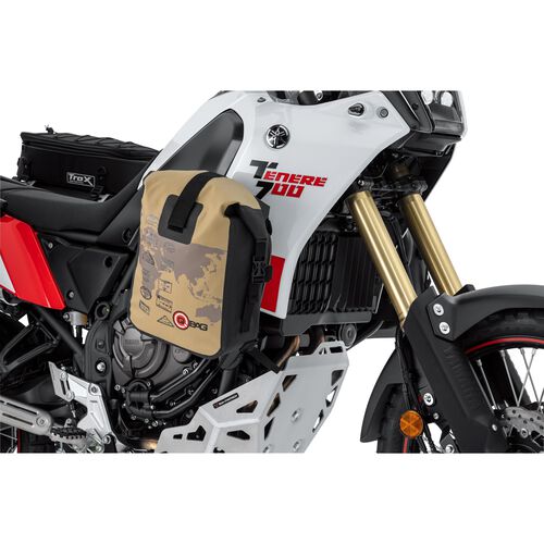 Motorrad Hecktaschen & -rollen QBag Sturzbügeltaschenpaar wasserdicht 01, 32 Liter sand/schwarz