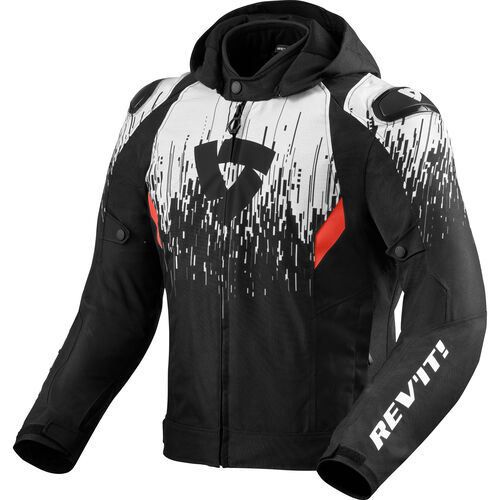 Vestes de moto en textile REV'IT! Quantum 2 H2O Veste Textile Blanc