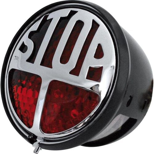 Motorrad Rücklichter & Reflektoren Shin Yo LED Rücklicht STOP Ø68,5mm mit Nr.-Beleuchtung schwarz