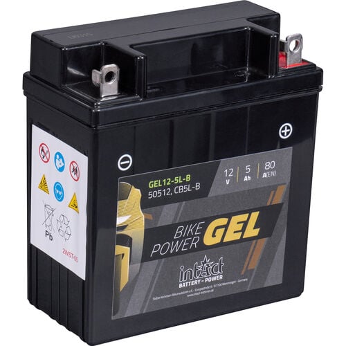 Batteries de moto intAct batterie Bike Power gel fermé B5L-B  12 Volt, 5Ah (50512) Neutre